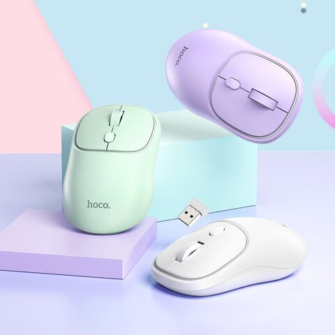 HOCO mysz komputerowa bezprzewodowa 2,4G 1600 dpi GM25 biała