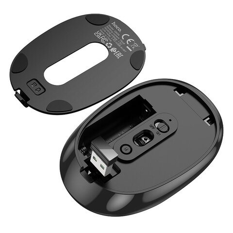 HOCO mysz komputerowa bezprzewodowa 2,4G 1600 dpi GM34 szaro czarna