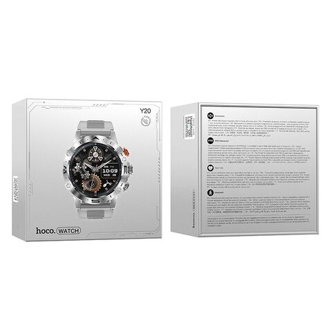 HOCO smartwatch z funkcją rozmowy Y20 srebrny