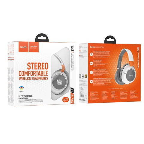 HOCO suchawki bezprzewodowe bluetooth nagowe W43 biae