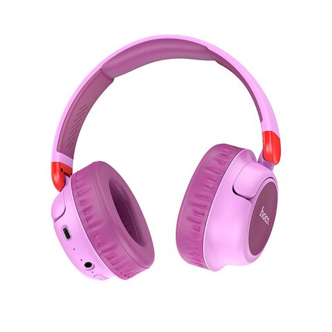 HOCO suchawki bezprzewodowe bluetooth nagowe W43 fioletowe