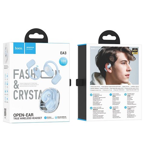 HOCO suchawki bezprzewodowe bluetooth TWS EA3 niebieskie