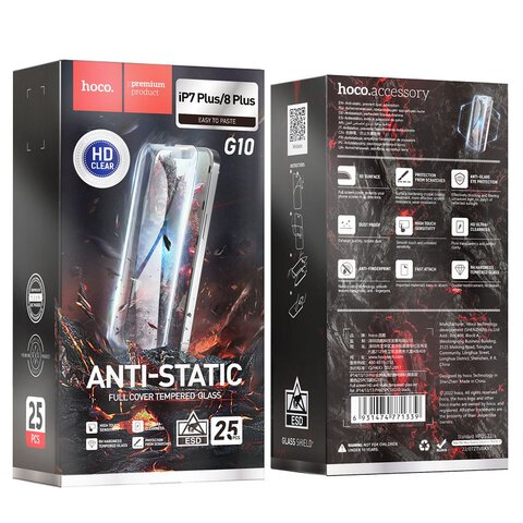 HOCO szko hartowane HD Anti-static (SET 25in1) - MULTIPACK do Iphone 7 Plus / Iphone 8 Plus (G10)