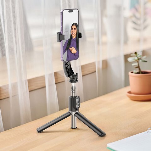 HOCO uchwyt selfie z pilotem bezprzewodowym tripod K20 czarny