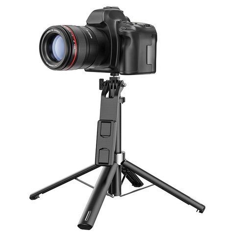 HOCO uchwyt selfie z pilotem bezprzewodowym tripod K21 czarny