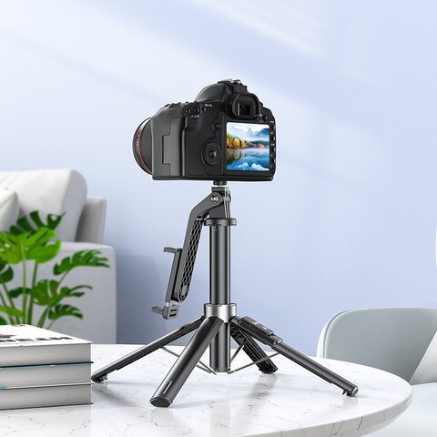 HOCO uchwyt selfie z pilotem bezprzewodowym tripod K21 czarny