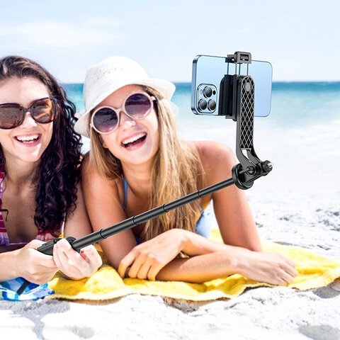 HOCO uchwyt selfie z pilotem bezprzewodowym tripod K21 czarny