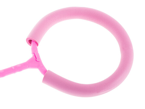 Skakanka, hula hop na nogę różowe LED
