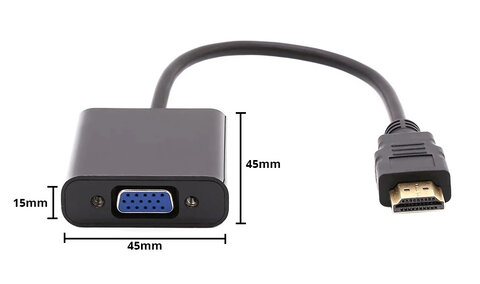 Kabel, Adapter, Konwerter HDMI - VGA Full HD (1080p) audio