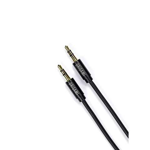 Kabel audio mini-jack 3,5mm / 1 metr / Czarny