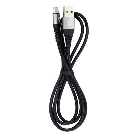Kabel Blue Star z oplotem ze zczem USB A do USB C 3A