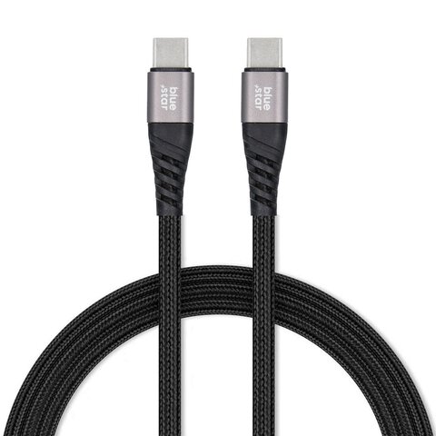 Kabel Blue Star z oplotem ze zczem USB C do USB C 3A 60W