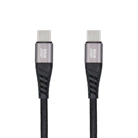 Kabel Blue Star z oplotem ze zczem USB C do USB C 3A 60W
