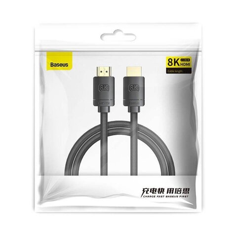 Kabel HDMI - HDMI 2.1, 8K 60Hz, 3D, HDR, 48Gbps Baseus High Definition Series CAKGQ-J01 1m