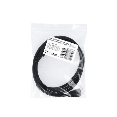 Kabel HDMI-HDMI V2.0 1.5m czarny
