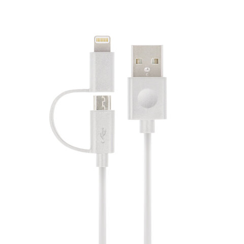 Kabel certyfikowany MFi Forever 2w1 Apple Lightning + Micro USB