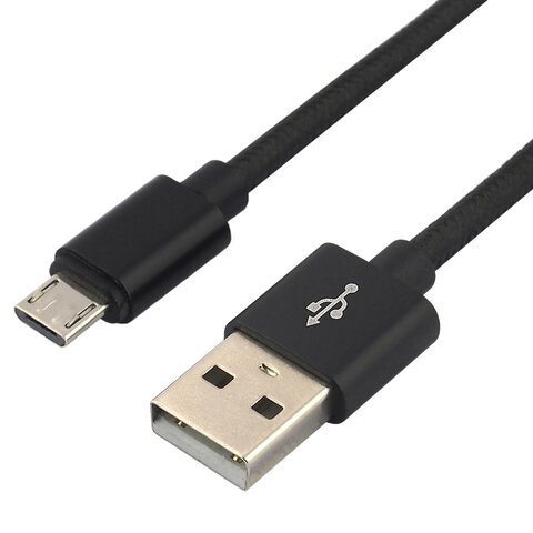 Kabel przewód pleciony USB - micro USB everActive CBB-1.2MB 120cm z obsługą szybkiego ładowania do 2,4A czarny