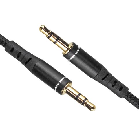 Kabel przewód silikonowy audio AUX wtyk - wtyk jack 3.5 mm stereo 150cm everActive CBS-1.5JB czarny
