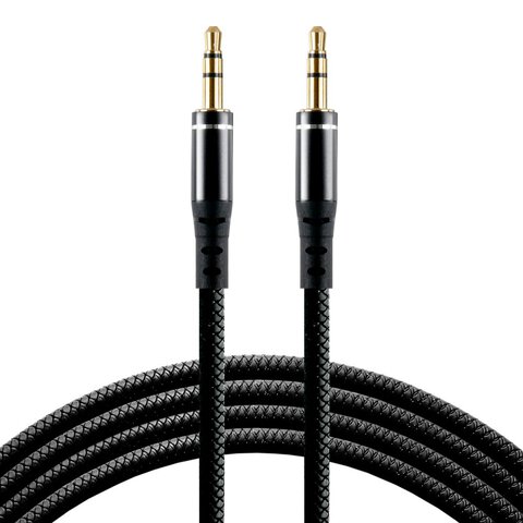 Kabel przewód silikonowy audio AUX wtyk - wtyk mini jack 3.5 mm stereo 100cm everActive CBS-1JB czarny