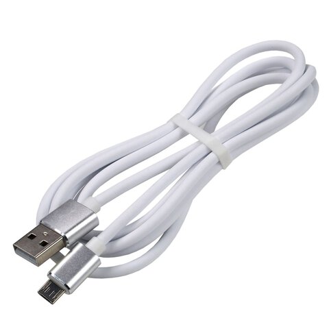 Kabel przewód silikonowy USB - micro USB everActive CBS-1.5MW 150cm z obsługą szybkiego ładowania do 2,4A biały