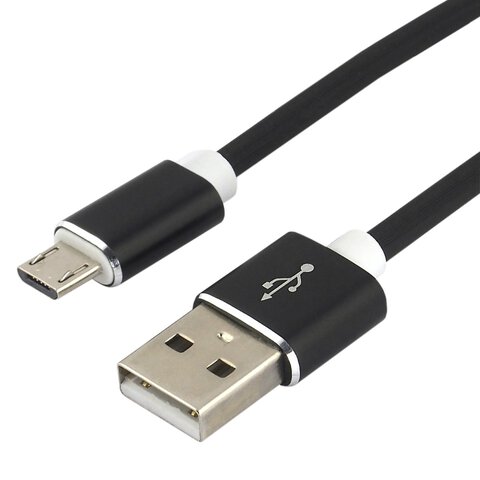 Kabel przewód silikonowy USB - micro USB everActive CBS-1MB 100cm z obsługą szybkiego ładowania do 2,4A czarny