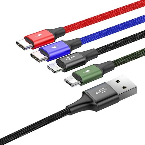 Kabel USB 4w1 - 2x USB-C, Lightning, micro USB 1.2m Baseus Rapid CA1T4-B01 do 3.5A