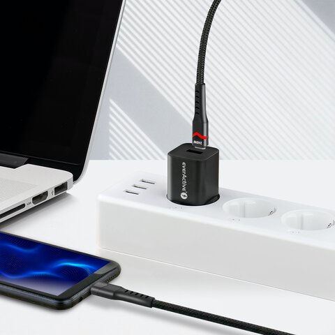 Kabel przewód USB-C PD E-Marker EPR 200cm everActive CBB-2PDRS Power Delivery 3.1 5A/48V 240W