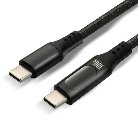 Kabel przewód USB-C PD E-Marker LCD 200cm everActive CBB-2PD5L Power Delivery 3.0 5A/20V 100W