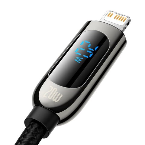 Kabel przewód USB-C / Typ-C - Lightning / iPhone 100cm Baseus Display CATLSK-01 z obsługą szybkiego ładowania 20W PD
