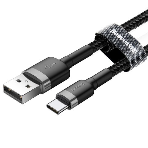 Baseus kabel Cafule USB - USB-C 1,0 m 3A szaro-czarny