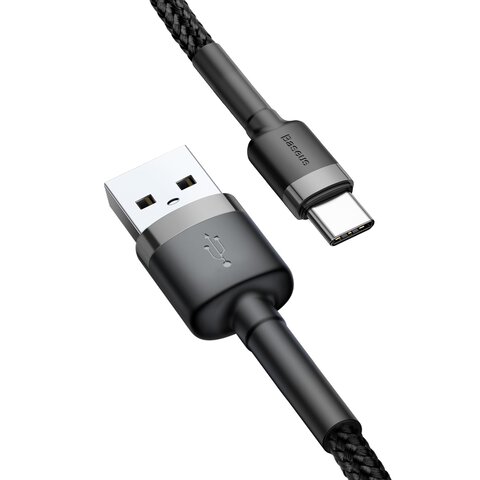 Baseus kabel Cafule USB - USB-C 1,0 m 3A szaro-czarny