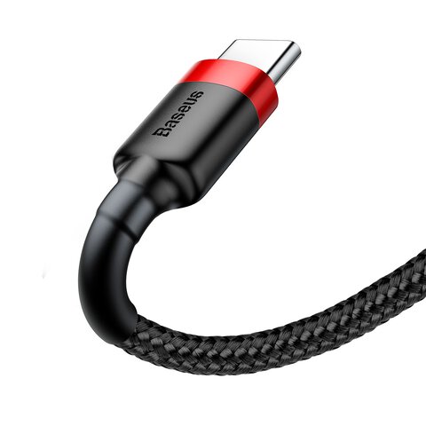 Baseus kabel Cafule USB - USB-C 0,5 m 3A czerwono-czarny
