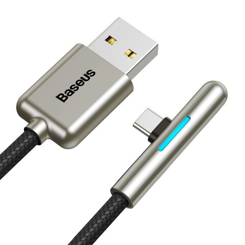 Kabel przewód USB - USB-C / Typ-C kątowy 100cm Baseus Iridescent CAT7C-B01 Super Quick Charge 40W 4A szybkie ładowanie