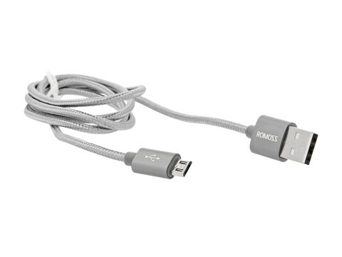 Kabel ROMOSS do Samsung, Huawei, Nokia micro USB szary