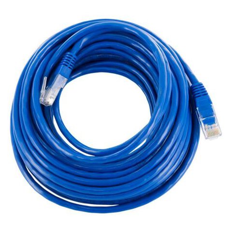 Kabel sieciowy UTP Patchcord RJ45 kat. 5e skrętka 10m niebieski