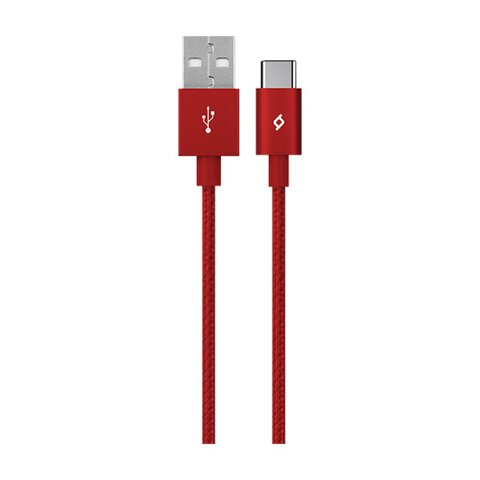 Kabel TTEC Alumicable USB 2.0 typ C czerwony