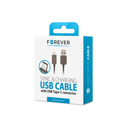 Forever kabel USB - USB-C 1,0 m 1A czarny