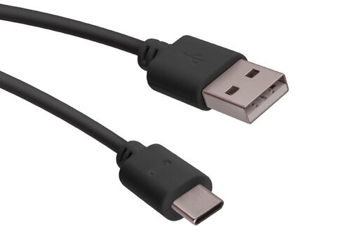 Kabel USB - USB typ C czarny 1m 1A bulk