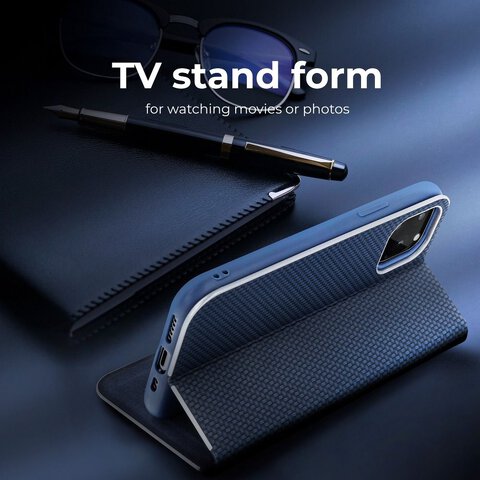 Kabura LUNA Book Carbon do XIAOMI Redmi 9AT / Redmi 9A niebieski