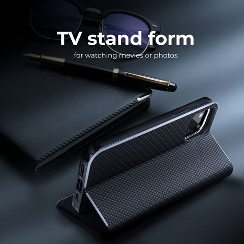Kabura LUNA Book Carbon do XIAOMI Redmi NOTE 12 PRO Plus 5G czarny