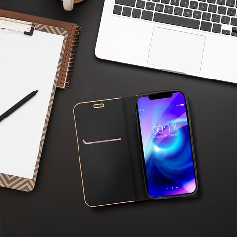 Kabura LUNA Book Gold do IPHONE 15 Pro Max czarny