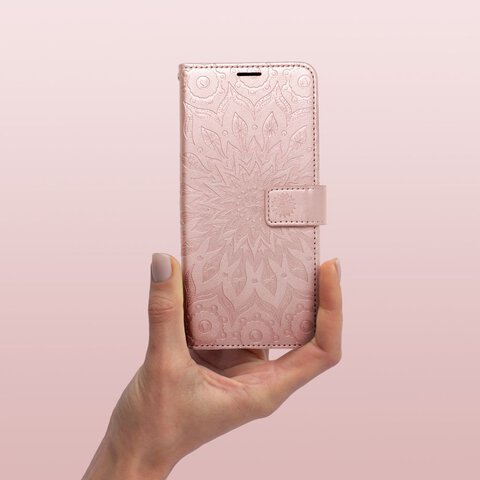Kabura MEZZO Book do XIAOMI Redmi Note 14 5G mandala złoty róż