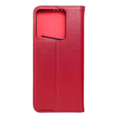 Kabura SMART PRO Book skrzana do XIAOMI Redmi Note 13 5G bordowy