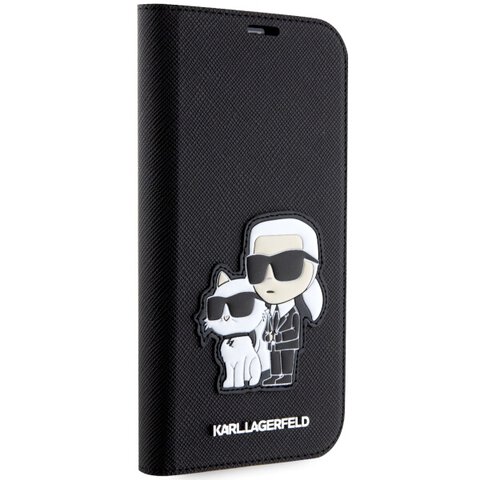 Karl Lagerfeld etui do iPhone 14 Pro Max 6,7" KLBKP14XSANKCPK czarne Saffiano Karl & Choupette