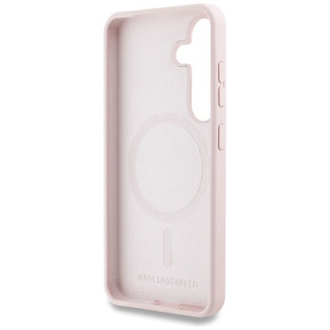 KARL LAGERFELD futerał do SAMSUNG S25 KLHMS25SSKCHTCP (Magnetic Silicone Double Heads) różowy
