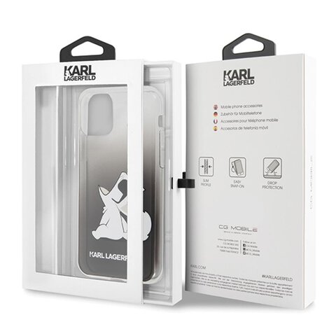 Karl Lagerfeld nakładka do iPhone 11 KLHCN61CFNRCBK czarny hard case Choupette Fun