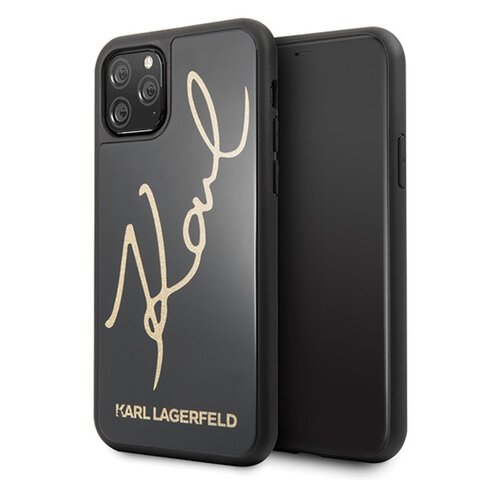 Karl Lagerfeld iPhone 11 Pro KLHCN58DLKSBK czarny hard case Signature Glitter