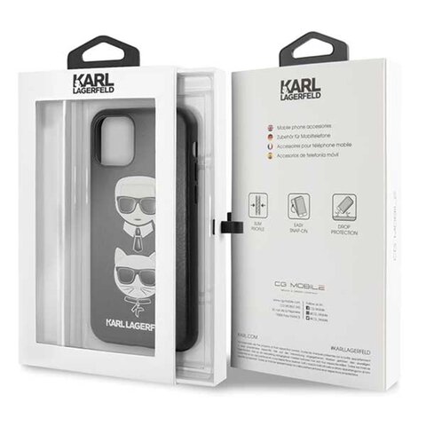 Karl Lagerfeld nakładka do iPhone 11 Pro KLHCN58KICKC czarny hard case Karl & Choupette