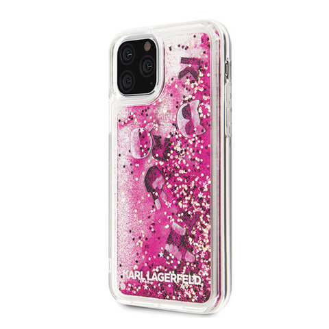 Karl Lagerfeld iPhone 11 Pro KLHCN58ROPI różowo-złoty hard case Glitter