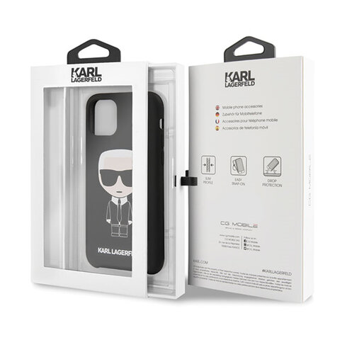 Karl Lagerfeld nakładka do iPhone 11 Pro KLHCN58SLFKBK czarny hard case Silicone Iconic